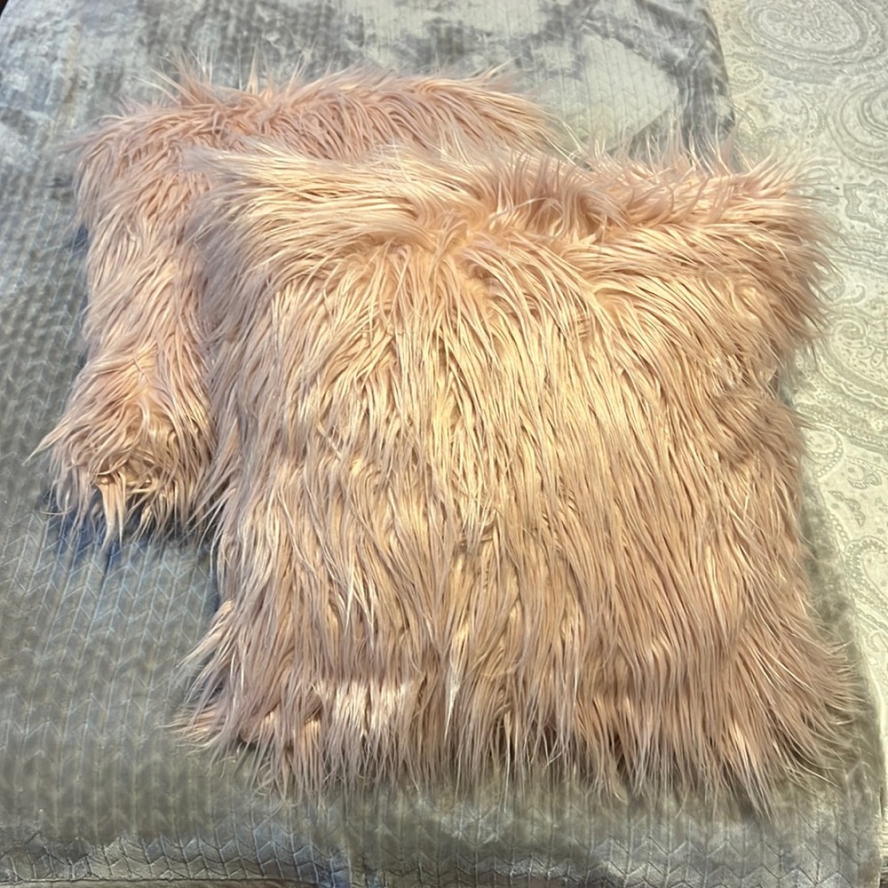 Set of 2 pink Phur throw pillows